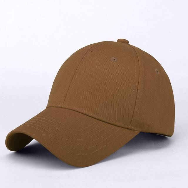 1 st enfärgad enkel Casual justerbar basebollkeps, unisex - Kaffebrun (En-Storlek)