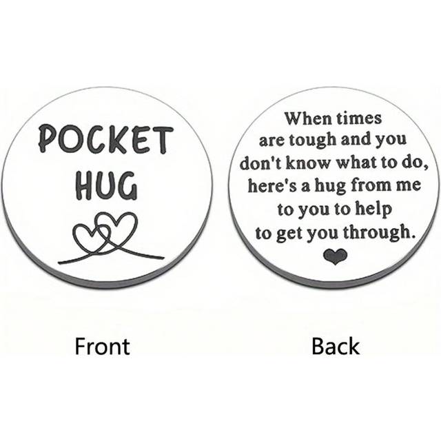 SHEIN Street 1pc Get Well Soon Gifts Keychain For Women Men Pocket Hug Token Inspirational Gifts For Friends Stress Relief Gifts For Him Her Birthday Gifts