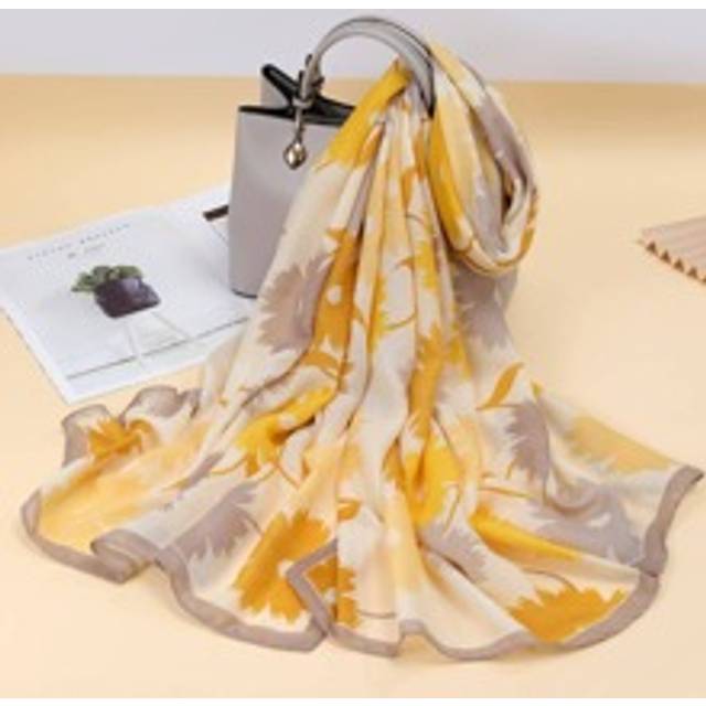 SHEIN 1pc Printed Flower Pattern Elegant Women&#39;s Shawl Scarf For Outdoor Walking And Shopping Accessories Women