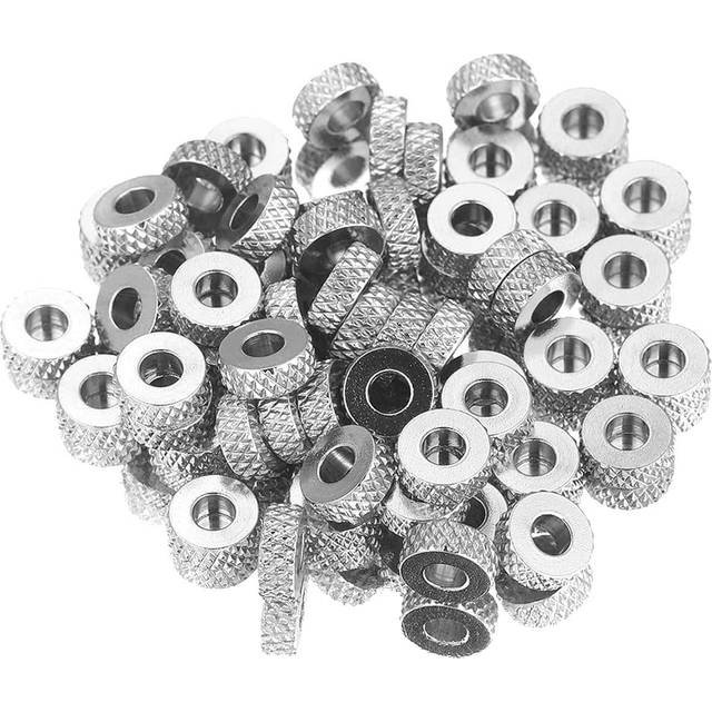SHEIN Stainless Steel Linear Textured Flat Spacers 20pcs 4/5/6/8 Beads Spacer Beads Bracelet DIY Jewellery Accessories Spacer Beads