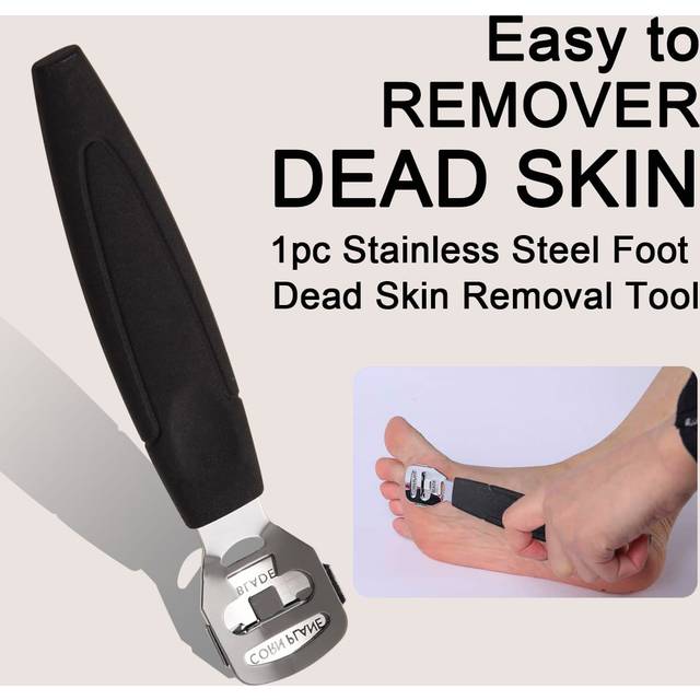 Foot Peeling Heel Callus Foot Hyvel Remover, 1 st Pedikyr Plane Foot File, Dead Skin Crust Pedikyr Cutter Rakverktyg - Svart (En-Storlek)