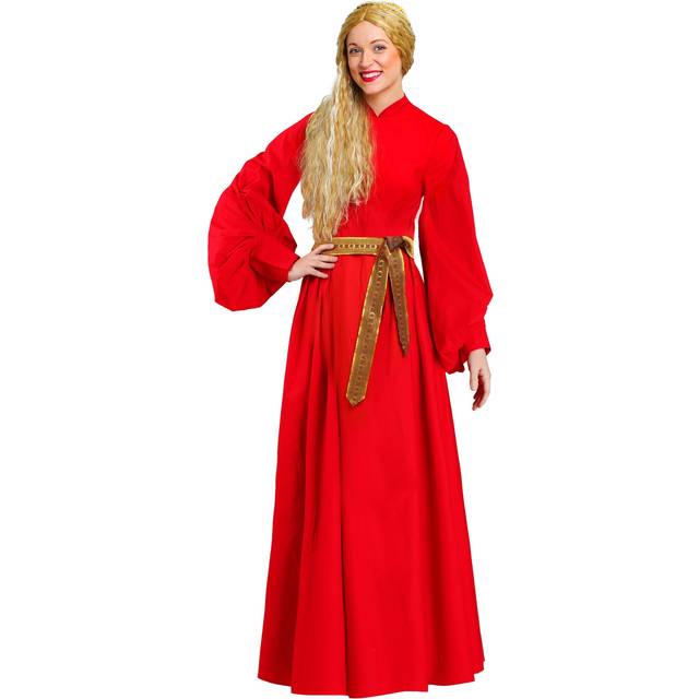 Princess Bride Buttercup Peasant Costume Dress for Women | Movie Costumes - Red (L)