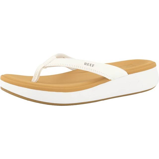 Women's Reef Women's Cushion Cloud Sandal White/Tan - Size: 7