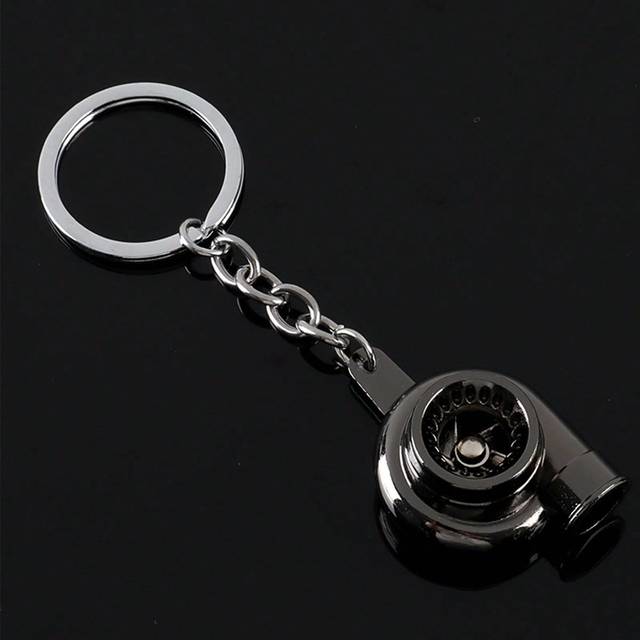 1 st Söt Mini Turbo Charm Nyckelring - Kreativ Nyckelring för ryggsäckar och plånböcker Bilnyckelring hängande Biltillbehör - Svart (En-Storlek)