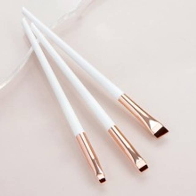 SHEIN 3pcs Makeup Brush Set, Blade Eyeliner Brush Fine Oblique Head Eyebrow Brush Outline Eyeliner Ultra-Thin Eye Shadow Brush Makeup Brush