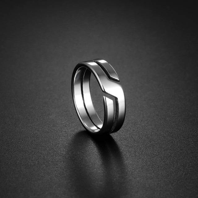 SHEIN Fashionable and Popular Men Stainless Steel Ring for Jewelry Gift and for a Stylish Look