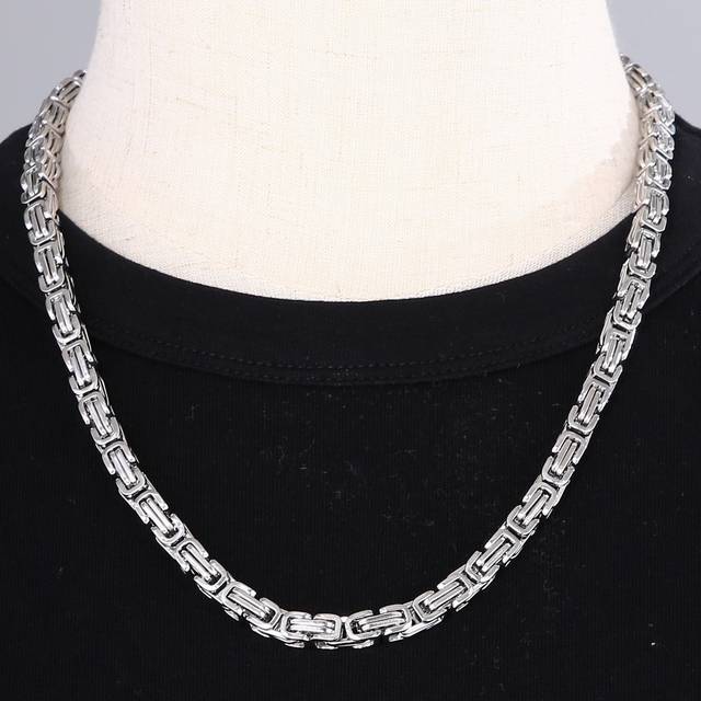 Herr Minimalist Kedja Halsband Rostfritt Stål Smycke Presenter För män Fashionabel - Silver (En-Storlek,60x0,4 cm,60x0,5 cm,60x0,8 cm)