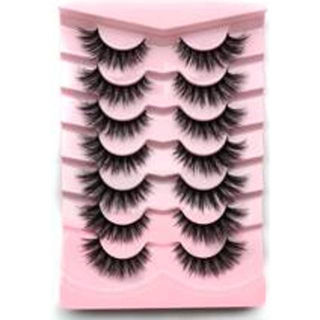SHEIN 7 Passed with complete eyelashes thick curling 16mm fluffy and slim eyelashes daily cat eye tail long