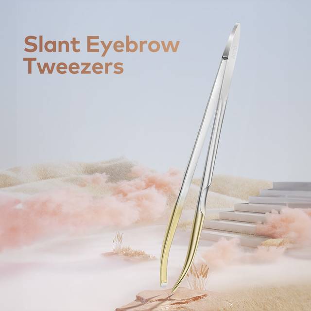 LLANO Llano Slant Pointed Great Precision Tweezer For Eyebrows & Ingrown Hair Removal, Blackhead And Splinter Tweezer With Sharp Needle Nose Point For Pluck