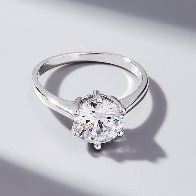 Vaerine Cubic Zirconia Decor Silver Wedding Band For Women Bridal Wedding Fine Jewelry Engagement