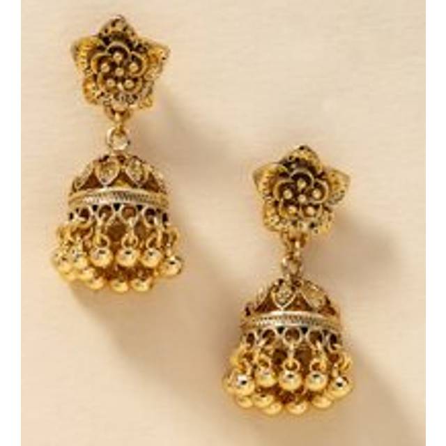SHEIN 1pair Vintage Zinc Alloy Bead Tassel Earrings Drop Earrings For Women For Daily Decoration