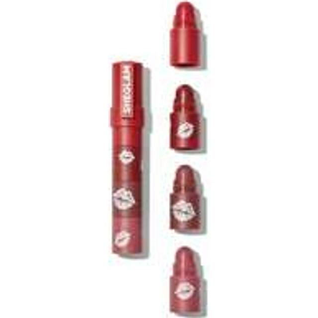 Mega Lip Stacks-Pink-Petal Stack 4 In 1 Creamy-Matte Red Lipstick Kit High Pigment Icke-Torkande BäRbart Rese Lipstick Lip Makeup Hot Pink LäPpstift P (En-Storlek)