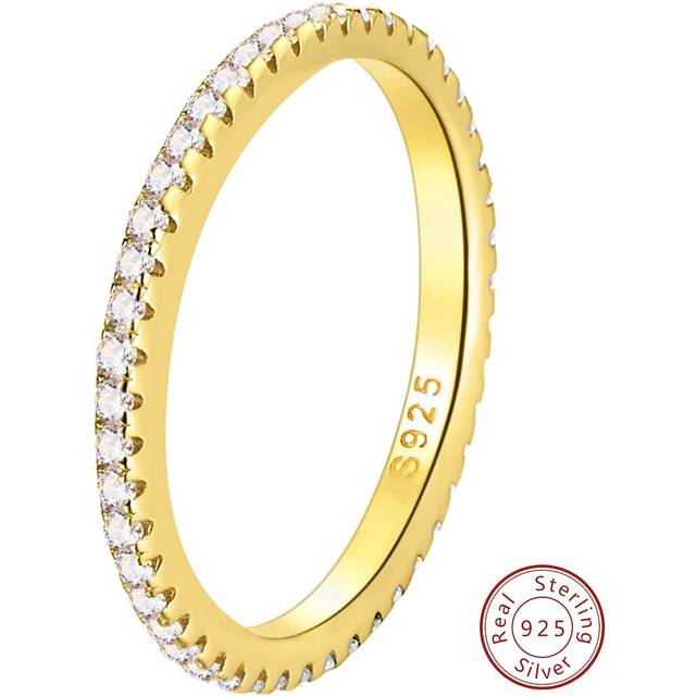 Esberry 1pc Cubic Zirconia Decor Thin Ring Thumb Ring For Women Sterling Silver Fine Jewelry Gift Wedding Engagement Bridal Jewelry
