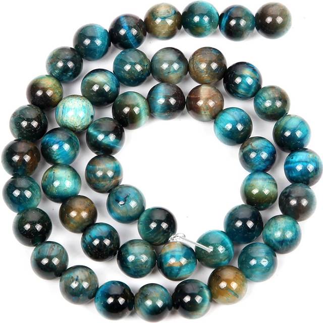 SHEIN 4-10mm Tiger Eye DIY Bead For Women For DIY Jewelry Making
