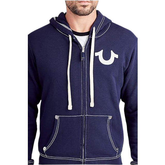 True Religion Full Zip Hoodie Navy