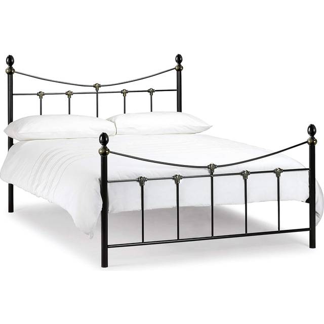 Rebecca Metal and Gold Bed Frame - Stone