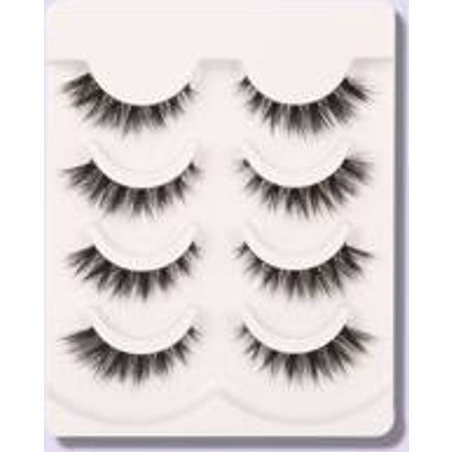 SHEIN Separated False Eyelashes, 4 pairs 13mm natural cross cute cat eye eyelashes