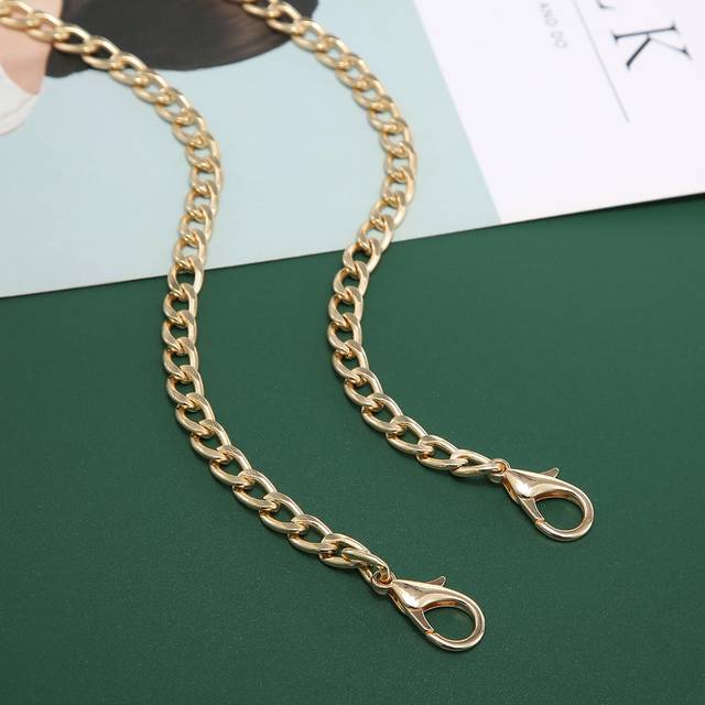 SHEIN O Shape Aluminum Metal Chain 0.6CM 6MM Straight Gold Designer Purse Bag Strap Handle Replacement Accessories Hardware Quality