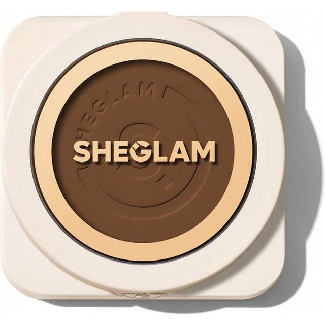 SHEGLAM Skin-Focus High Coverage Powder Foundation-Truffle 36 Shades Oil-Control Pore-Less Flawless Full Coverage Lightweight Pressed Powder Soft Matte Smooth