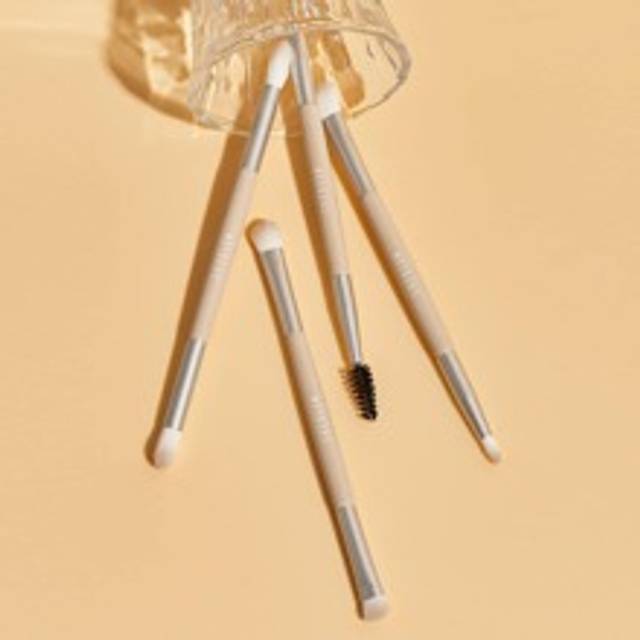 Glam 101 Eye Essentials Borsteset Med PåSe Syntetiskt BäRbart Sminkborstarset ÖGonskuggablandning Spetsiga öGonmakeupborstar Sminkborste Organizer Res - Dammrosa