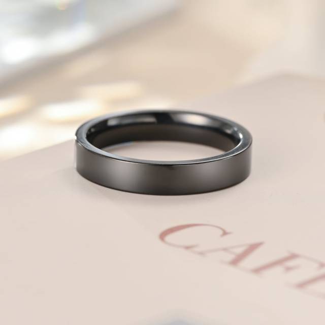 Mode Titanstål Minimalist Ring För män Kvinnor För Dagligt liv , För Smycke Presenter Och Party - Svart (7,5,9,11,13,6,8,10,12)