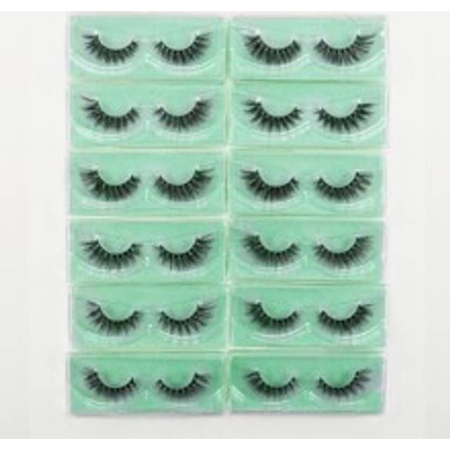 SHEIN 12 Paying complete eyelashes thick curls 15mm fluffy slim fake eyelashes Daily tail tail tail long