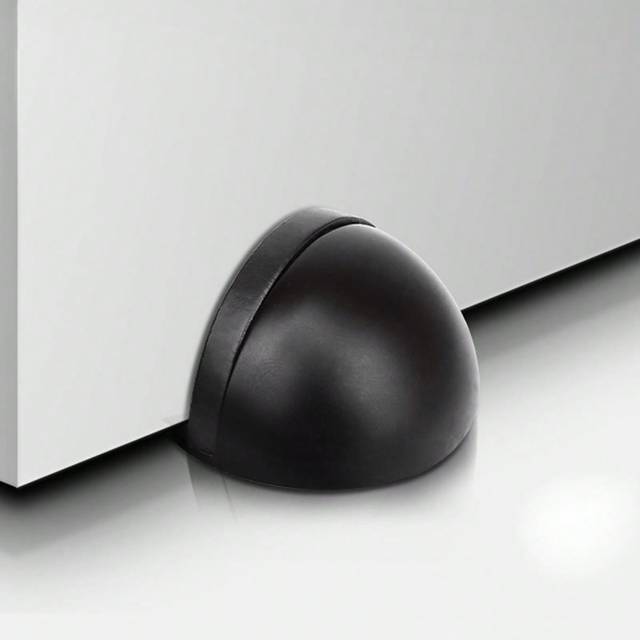 SHEIN Door Stoppers,Magnetic Floor Door Stopper Black Modern Commercial Door Stop Floor Mount Adhesive Doorstops No Drill Rubber Door Stopper Outdoor Door S