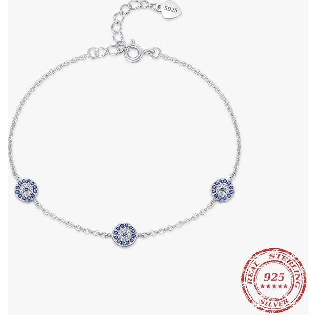 MODIAN S925 Silver Blue Eye Decor Fashion Bracelet For Women, Birthday/mother&#39;s Day Gift, High-end Jewelry