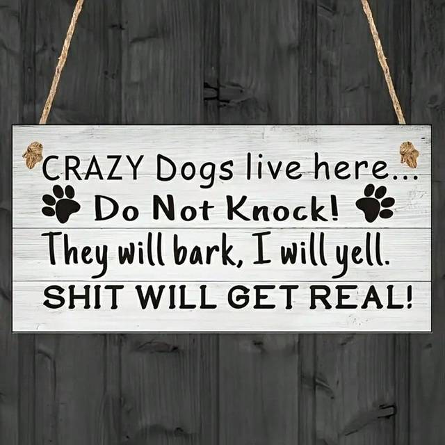 SHEIN 1pc Pet Id Tag, Wooden Dog Accessory,Home Decor ,Room Decor,Wall Decor