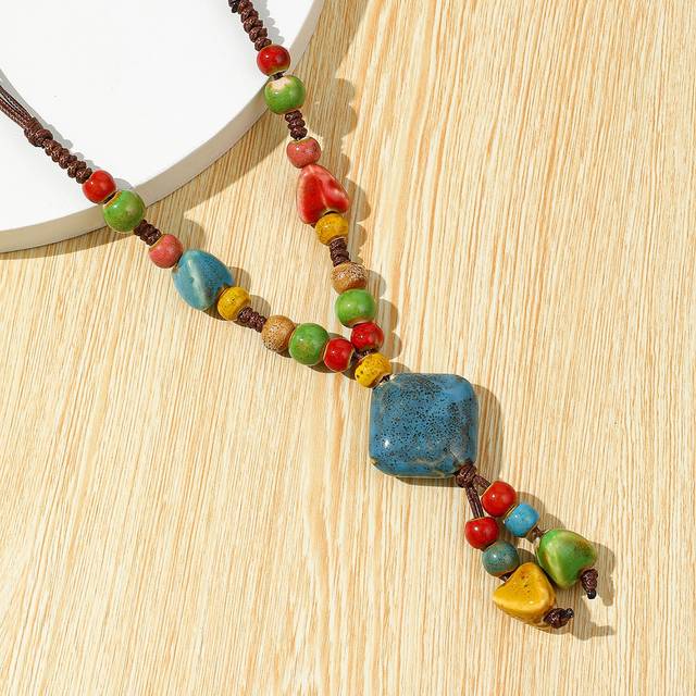 SHEIN Bead Decor Y Lariat Necklace