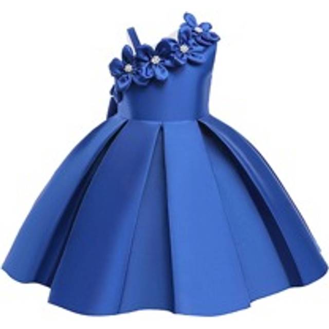 SHEIN Young Girl 3D Elegant Floral Jacquard Ballgown Dress, Suitable For Performance, Birthday Party, Vacation, Does Not Include Hair Accessories