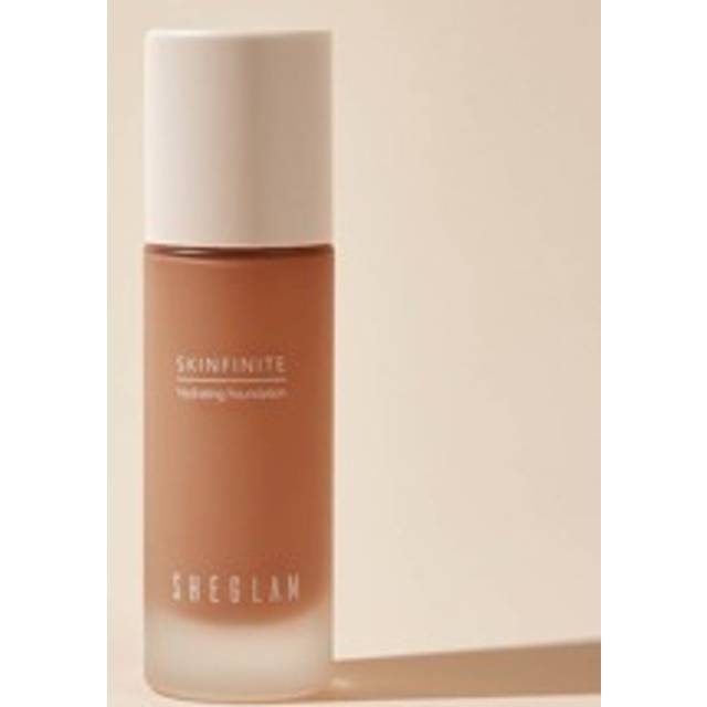 SHEGLAM Skinfinite Hydrating Foundation-Chestnut Flawless Dewy Foundation Hydrating Coverage Invisible Pore Concealer Pore-Less Non-Greasy Lightweight Natural