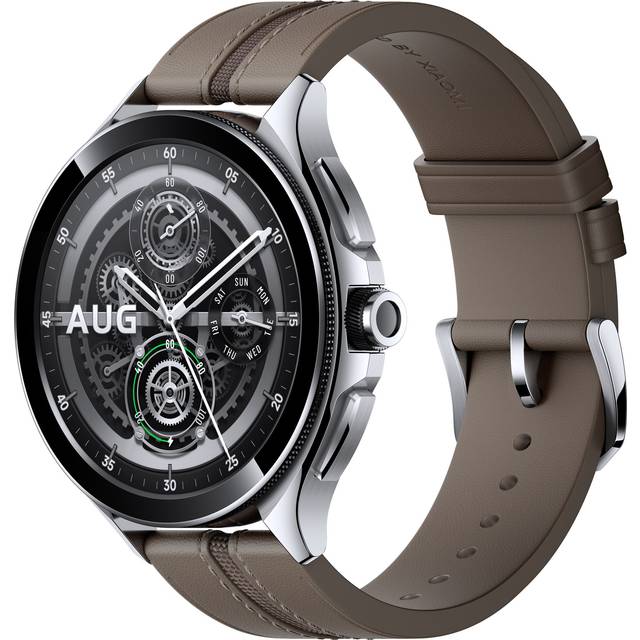 Xiaomi Watch 2 Pro - Bluetooth® Silver Case with Brown Leather Strap