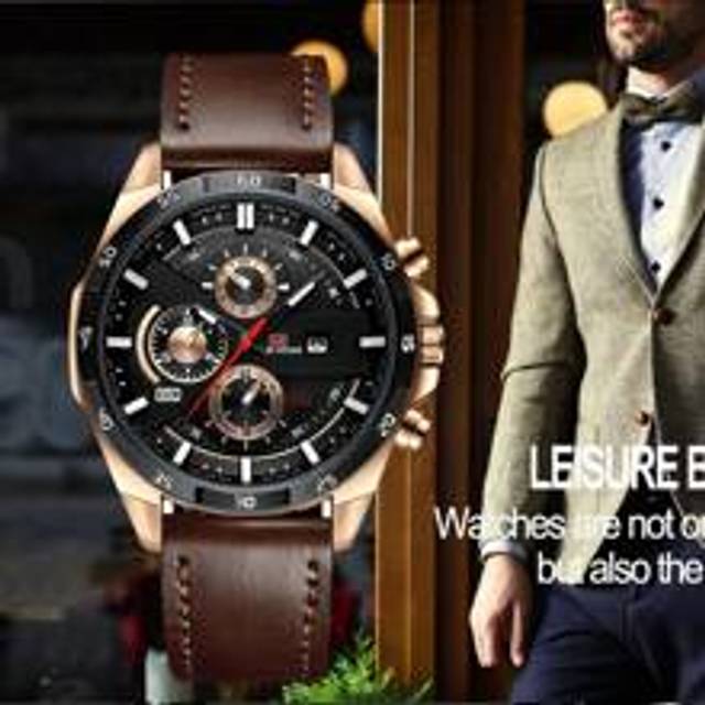 VA VA VOOM Va Va Voom Men&#39;s Sports Watch With Leather Band, Quartz Movement, Casual Fashion, Calendar, Waterproof For Adventures,As A Father&#39;s Day Gift As A Gift