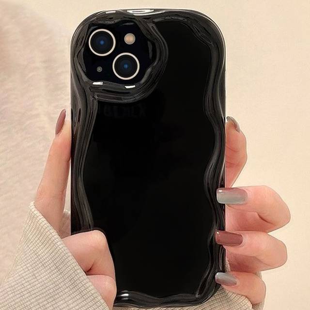 SHEIN 1pc Cute Carton Black Ice Cream Style Phone Cases Compatible With Galaxy/Redmi/ /OPPO