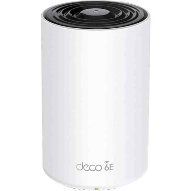 TP-Link Deco XE75 Wi-Fi 6E Mesh WLAN-set (1-pack), AX5400 Tri-band-router och repeater, räckvidd upp till 269 m², WPA3, perfekt för stora hus, kompatibel med Amazon Alexa, 3 x Gigabit-portar, vit