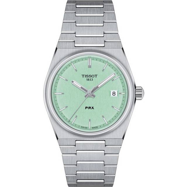TISSOT PRX 35MM Quartz SS Light Green Dial Unisex Watch T137.210.11.091.00 / T1372101109100 - 35 mm