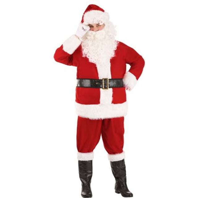 Holiday Santa Claus Adult Costume - Black&#47;Red&#47;White (M)
