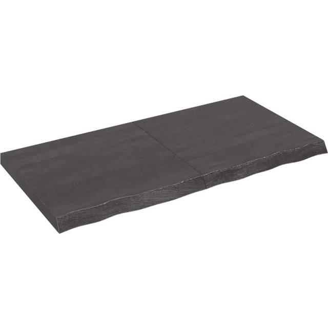 vidaXL Wall Shelf Dark Brown 120x60x(2-6) cm Treated Solid Wood Oak