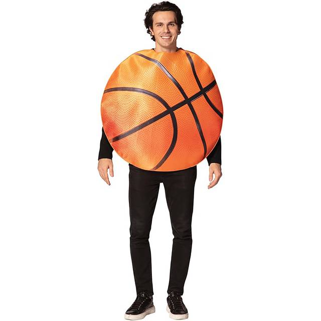Get Real Basketball Adult Costume - Black&#47;Orange (One-Size)