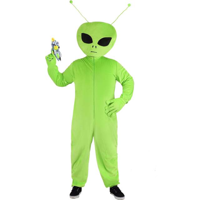 Men&#39;s Plus Size Oversized Alien Costume - Black&#47;Green (3X)