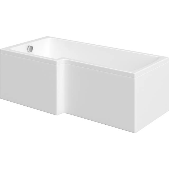 Lomax Right Hand L Shape Shower Bath - 1500 x 850mm