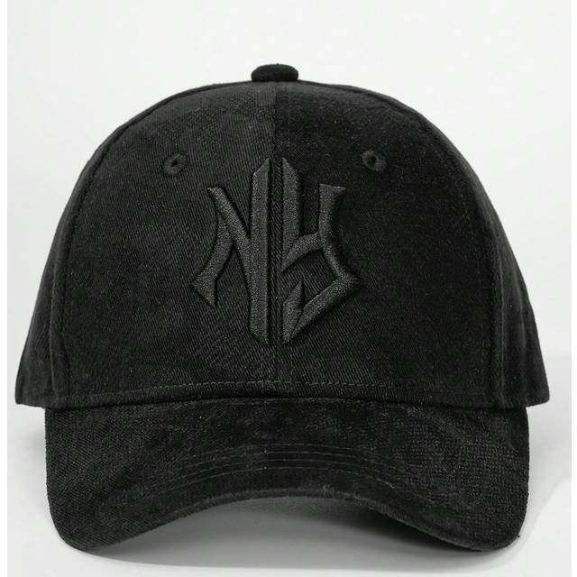 1 st för män präglad basebollkeps med 3d-broderi Ny Letter Design, unisex baseballkeps Street - Svart