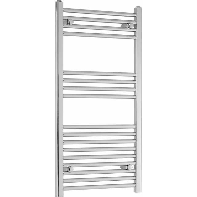 Wall-Mounted Heated Towel Rail - Chrome (80cm H x 50cm W x 7.5cm D)