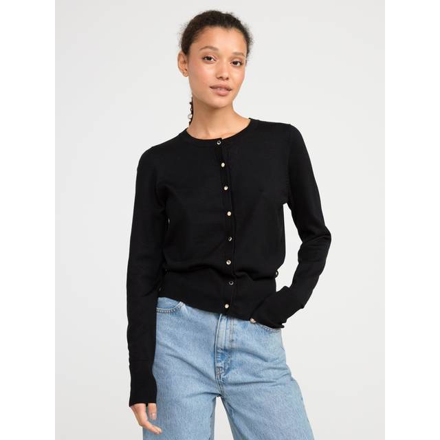 Fine-knit Black Cardigan