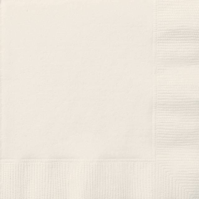 20 Ivory Beverage Napkins