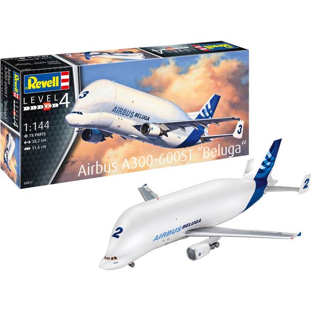 Revell 1/144 Scale Airbus A300-600ST Beluga Model Kit - White