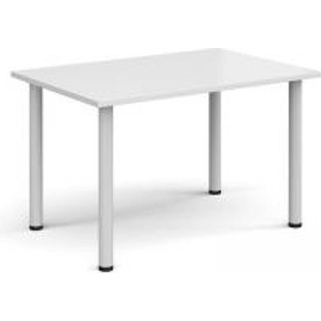 Rectangular White Radial Leg Meeting Table 1200mm x 800mm – White