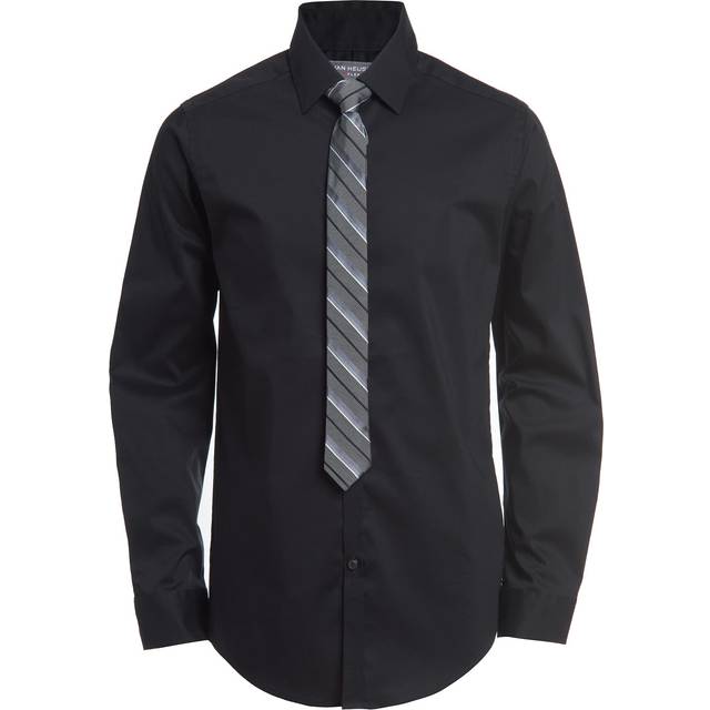 Van Heusen boys Long Sleeve Collared Button-down and Tie Set Dress Shi