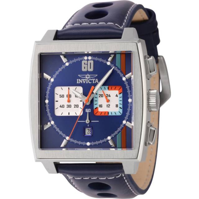 Invicta S1 Rally Chronograph GMT Leather Strap Multicolor Dial Quartz 44299 100M Men's Watch